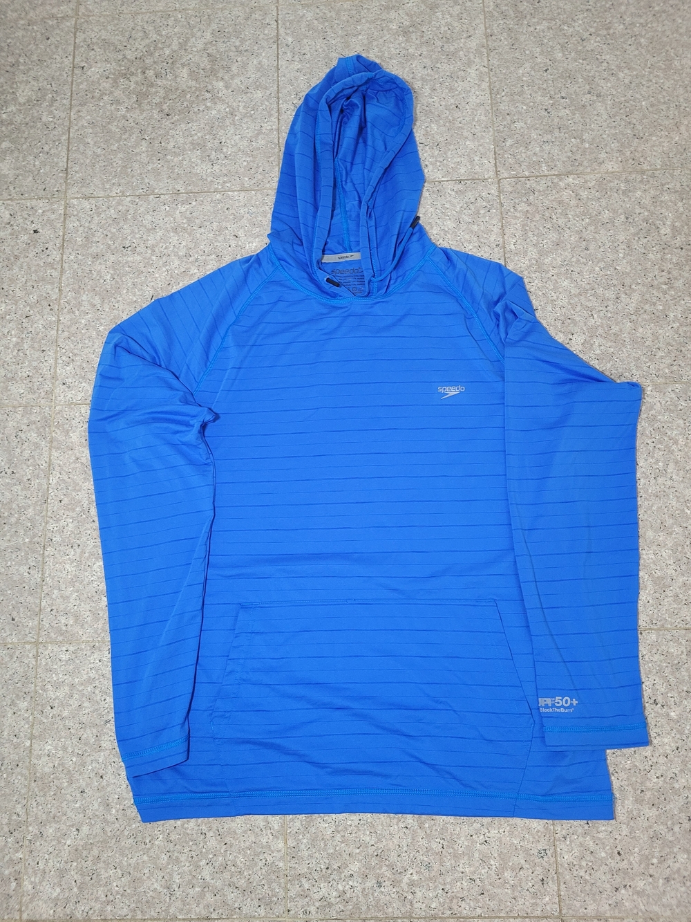 Speedo Bright Blue Hooded Swim Top Size Large
